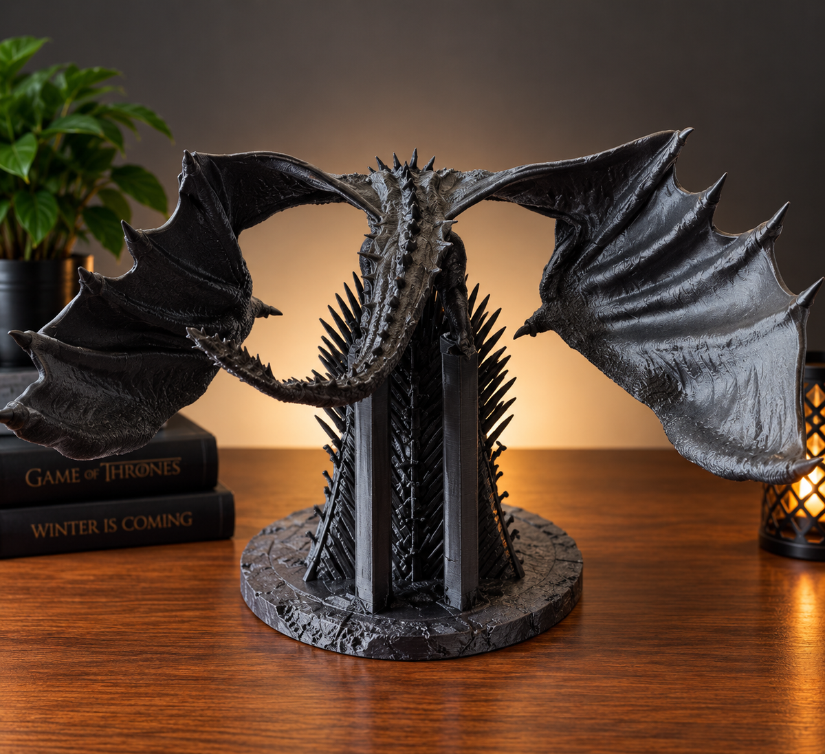 Iron Throne & Dragon – Figurine 3D