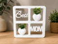 Support mural Meilleure Maman avec vases intégrés