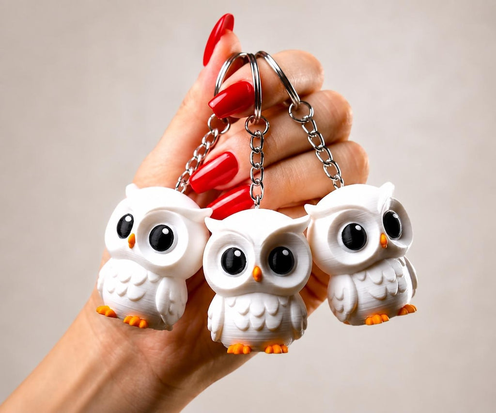 Porte-clés hibou kawaii 3D